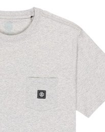 2 Icon Label Pocket - Short Sleeve T-Shirt for Men Gray ELYKT00198 Element