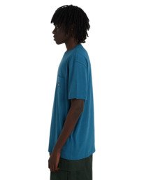 3 Icon Label Pocket - Short Sleeve T-Shirt for Men Blue ELYKT00198 Element