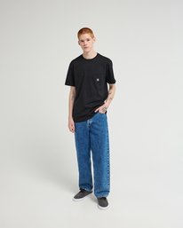 4 Icon Label Pocket - Short Sleeve T-Shirt for Men Blue ELYKT00198 Element