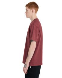 3 Icon Label Pocket - Short Sleeve T-Shirt for Men Purple ELYKT00198 Element