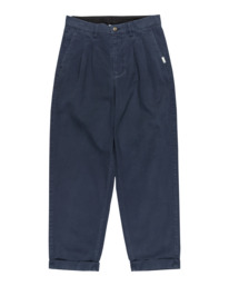 6 Big Pleated - Calças Chino para Homem Azul ELYNP00193 Element
