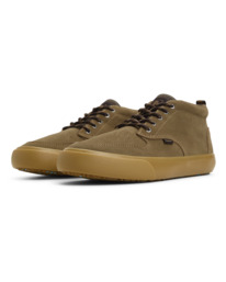1 Preston 2 - Water-Resistant Leather Shoes for Men Brown ELYS300031 Element