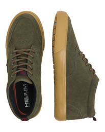 6 Preston 2 - Water-Resistant Leather Shoes for Men Green ELYS300031 Element