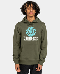 2 Vertical - Felpa con cappuccio da Uomo Green ELYSF00183 Element