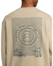 5 Job Done - Pullover Sweatshirt for Men Beige ELYSF00274 Element