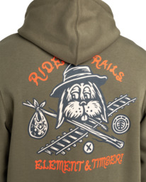 5 Timber Hobos Po - Sudadera con capucha para hombre Verde ELYSF00314 Element