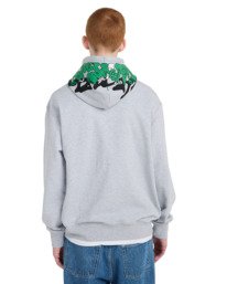 6 Horn - Sweat &agrave; capuche pour Homme Gris ELYSF00343 Element