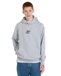 2 Horn - Sweat &agrave; capuche pour Homme Gris ELYSF00343 Element