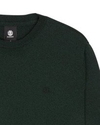 2 Icon Embroidery Sw - Jersey de cuello redondo para hombre Marron ELYSW00115 Element