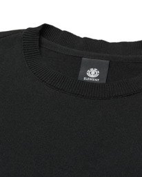 2 Icon Embroidery Sw - Pull &agrave; col rond pour Homme Noir ELYSW00115 Element
