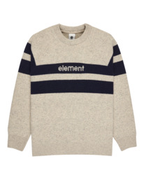0 2000S Rib Cr - Rundhalspullover für Männer Beige ELYSW00128 Element