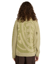 6 Double Icon Cr - Jersey de cuello redondo para hombre Verde ELYSW00129 Element
