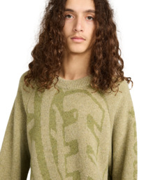 4 Double Icon Cr - Jersey de cuello redondo para hombre Verde ELYSW00129 Element