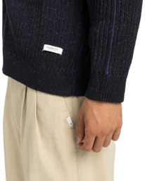 5 2Tone Rib Cr - Jersey de cuello redondo para hombre Azul ELYSW00130 Element