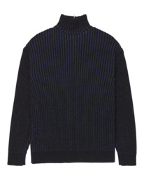1 2Tone Rib Quarter Zip - Camisola com um quarto de fecho para homem Azul ELYSW00131 Element