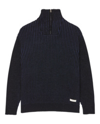 0 2Tone Rib Quarter Zip - Camisola com um quarto de fecho para homem Azul ELYSW00131 Element