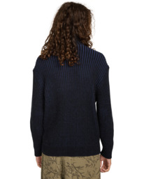 7 2Tone Rib Quarter Zip - Camisola com um quarto de fecho para homem Azul ELYSW00131 Element