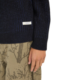 5 2Tone Rib Quarter Zip - Camisola com um quarto de fecho para homem Azul ELYSW00131 Element