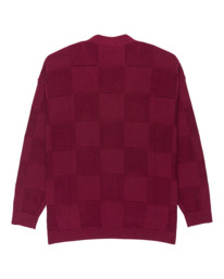 1 Textured Check Cardigan - Jersey con botones para hombre Rojo ELYSW00136 Element