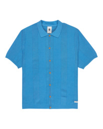 0 Stripe Textured - Polo pour Homme Bleu ELYSW00137 Element