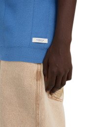 5 Stripe Textured - Polo pour Homme Bleu ELYSW00137 Element