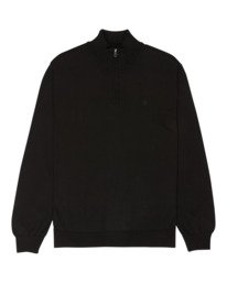 0 Icon Embroidery - Quarter Zip Jumper for Men Black ELYSW00146 Element