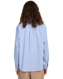 7 Button Down Regular Oxford - Langärmliges Hemd für Männer Blau ELYWT00182 Element