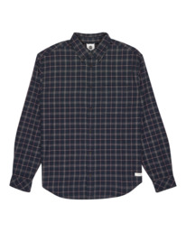 0 Button Down Regular Flannel - Long Sleeve Shirt for Men Blue ELYWT00183 Element