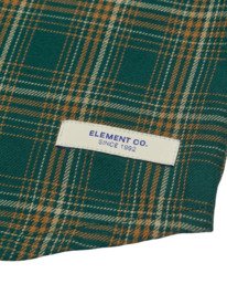 3 Button Down Regular Flannel Green ELYWT00183 Element