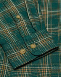 5 Button Down Regular Flannel Green ELYWT00183 Element