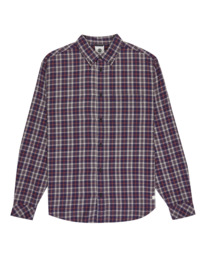 0 Button Down Regular Flannel - Langärmliges Hemd für Männer Schwarz ELYWT00183 Element