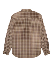 1 Button Down Regular Flannel - Long Sleeve Shirt for Men Beige ELYWT00183 Element