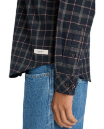 5 Button Down Regular Flannel - Long Sleeve Shirt for Men Blue ELYWT00183 Element