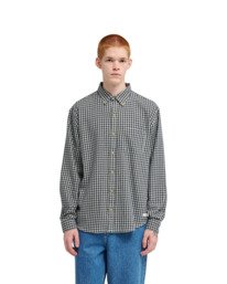 6 Button Down Regular Flannel Azul ELYWT00183 Element