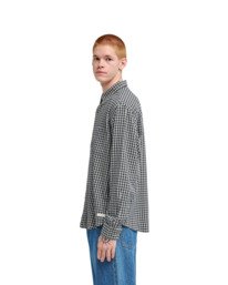 7 Button Down Regular Flannel Azul ELYWT00183 Element