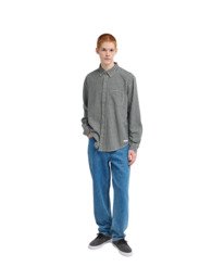 8 Button Down Regular Flannel Azul ELYWT00183 Element