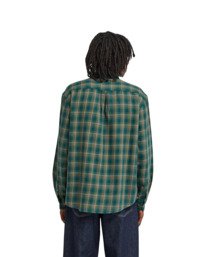 9 Button Down Regular Flannel Green ELYWT00183 Element