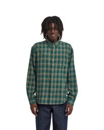 6 Button Down Regular Flannel Green ELYWT00183 Element