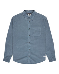 0 Button Down Regular Corduroy - Chemise en velours côtelé pour Homme Bleu ELYWT00187 Element
