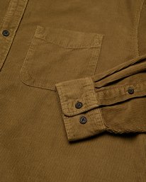 3 Button Down Regular Corduroy Braun ELYWT00187 Element