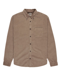 0 Button Down Regular Corduroy - Chemise en velours côtelé pour Homme Gris ELYWT00187 Element
