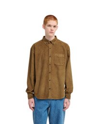 6 Button Down Regular Corduroy Braun ELYWT00187 Element