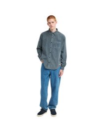 8 Button Down Regular Corduroy Gris ELYWT00187 Element