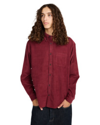 2 Button Down Regular Corduroy - Chemise en velours côtelé pour Homme Rouge ELYWT00187 Element