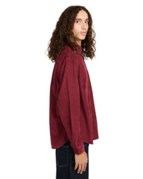 3 Button Down Regular Corduroy - Chemise en velours côtelé pour Homme Rouge ELYWT00187 Element