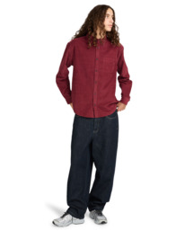 6 Button Down Regular Corduroy - Chemise en velours côtelé pour Homme Rouge ELYWT00187 Element