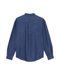 2 Button Down Regular Chambray - Langärmliges Hemd für Männer Blau ELYWT00192 Element
