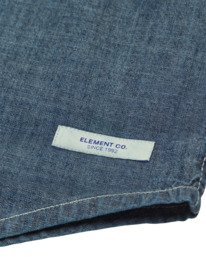 4 Button Down Regular Chambray - Camicia a Maniche Lunghe da Uomo Blue ELYWT00192 Element