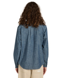 6 Button Down Regular Chambray - Long Sleeve Shirt for Men Blue ELYWT00192 Element