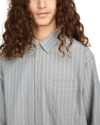 4 Button Down Regular Chambray - Long Sleeve Shirt for Men Blue ELYWT00192 Element